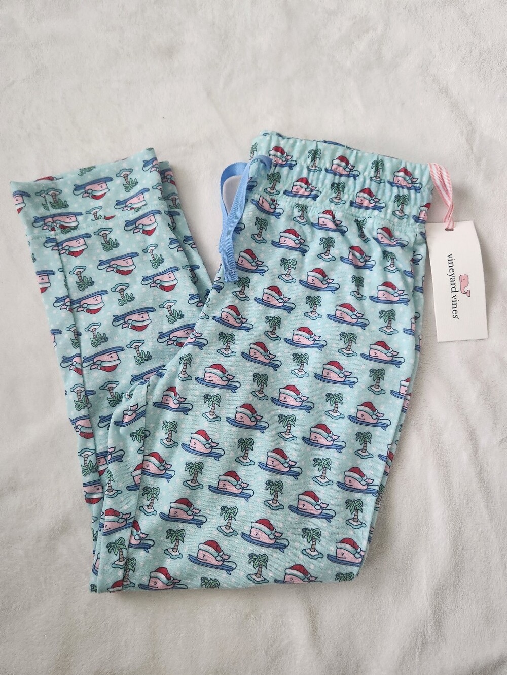 NWT Vineyard Vines Christmas Whale & Palm Pajama Bottoms